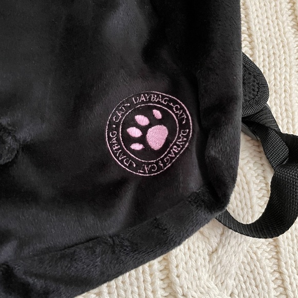 NWOT - Fuzzy Black Cat Ear Backpack - Picture 5 of 8